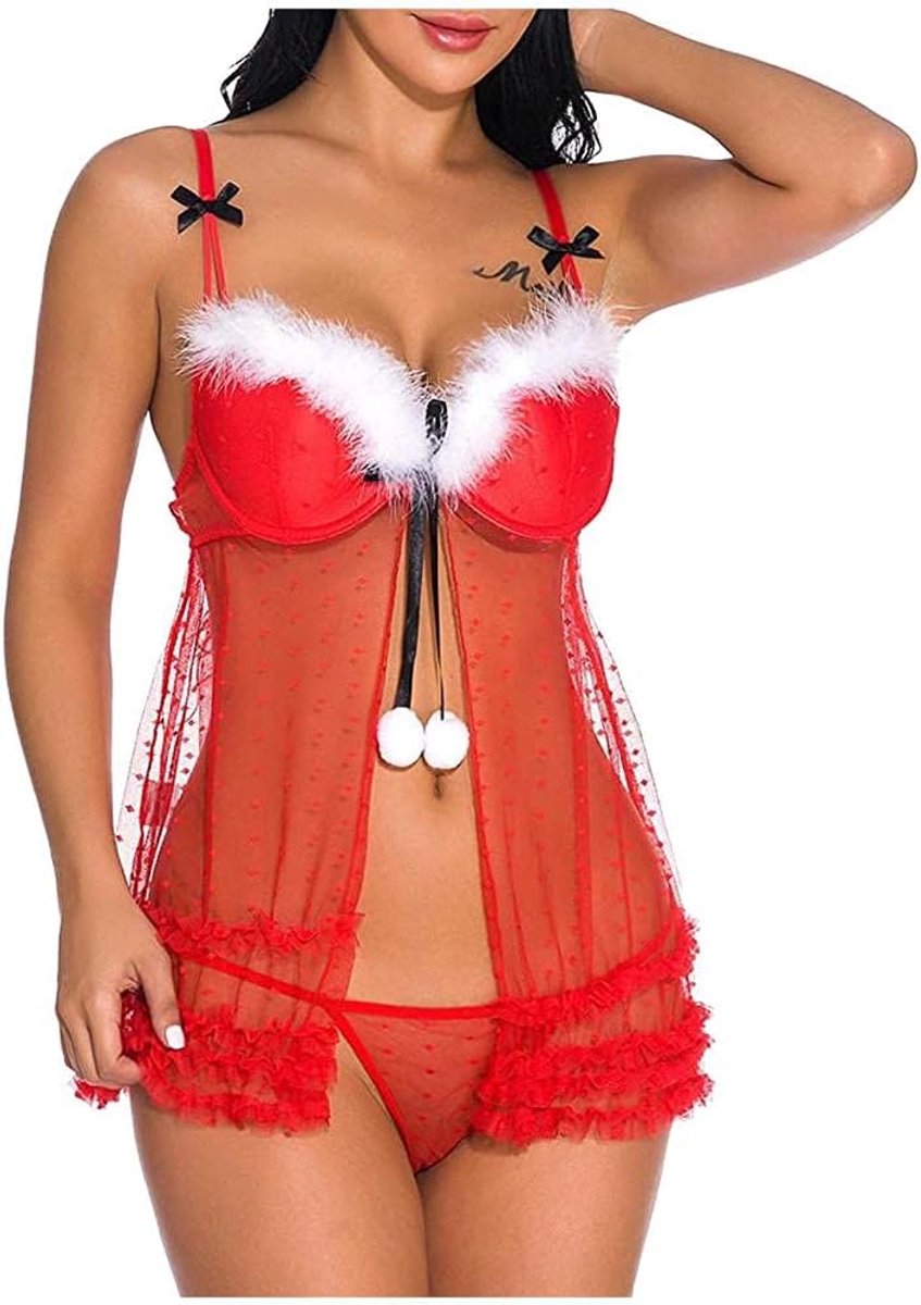Babydolls, nachtjaponnen & negligés Vrouwen Sexy Racy Ondergoed Pak + Slips sexy kanten bh en slipje set