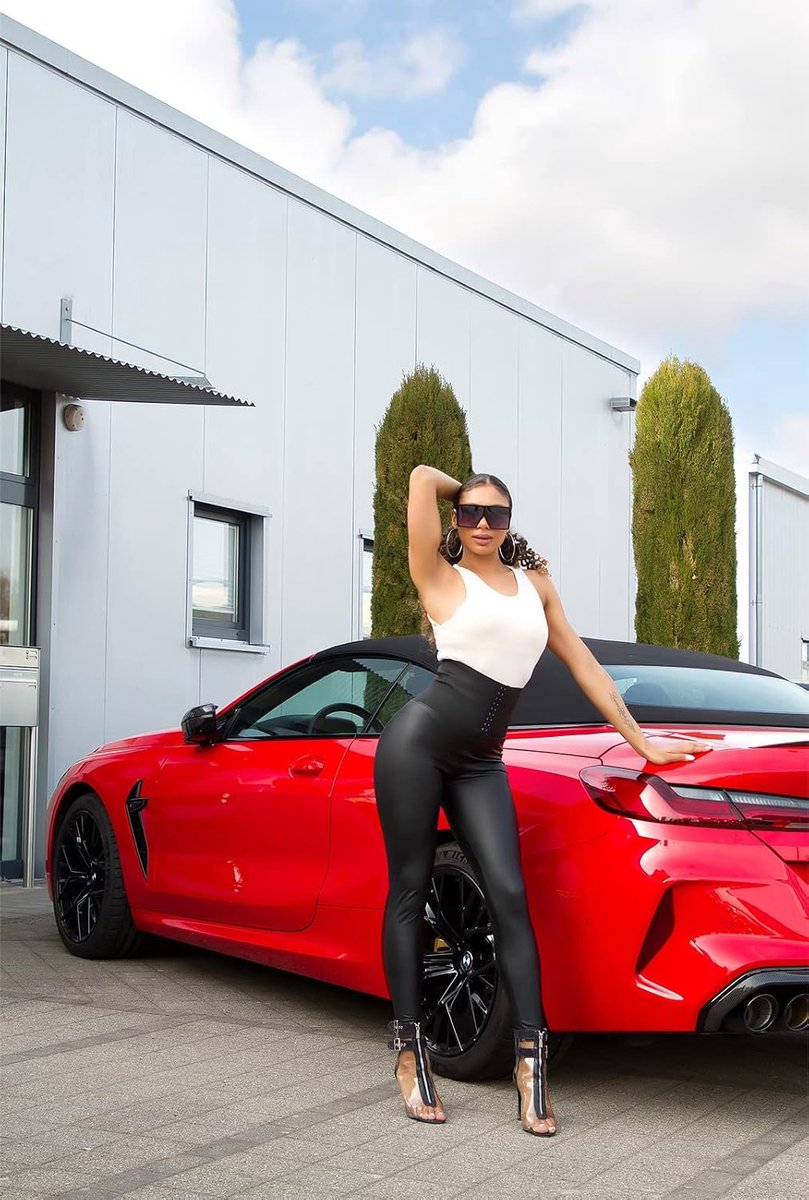 Shape High Waist lederen look leggings met korset effect