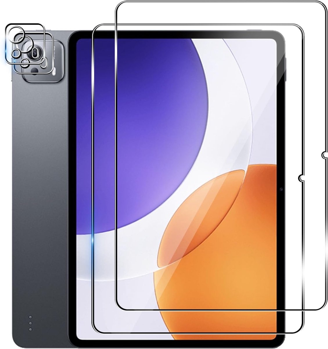 Displaybeschermfolie voor Xiaomi Pad 7S Pro High Definition 9H hardheid, valbeveiliging/krasbestendig, gehard glas (2) + camera (2)