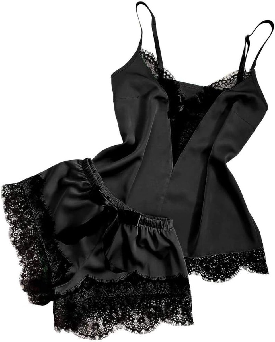 Lingerie voor dames sexy nachthemd lingerie nachtkleding Kant met stringVrouwen Lingerie Set Dame Sexy Kant Wimper Verleidelijk Diepe V-hals Nachtkleding Ondergoed-B_L