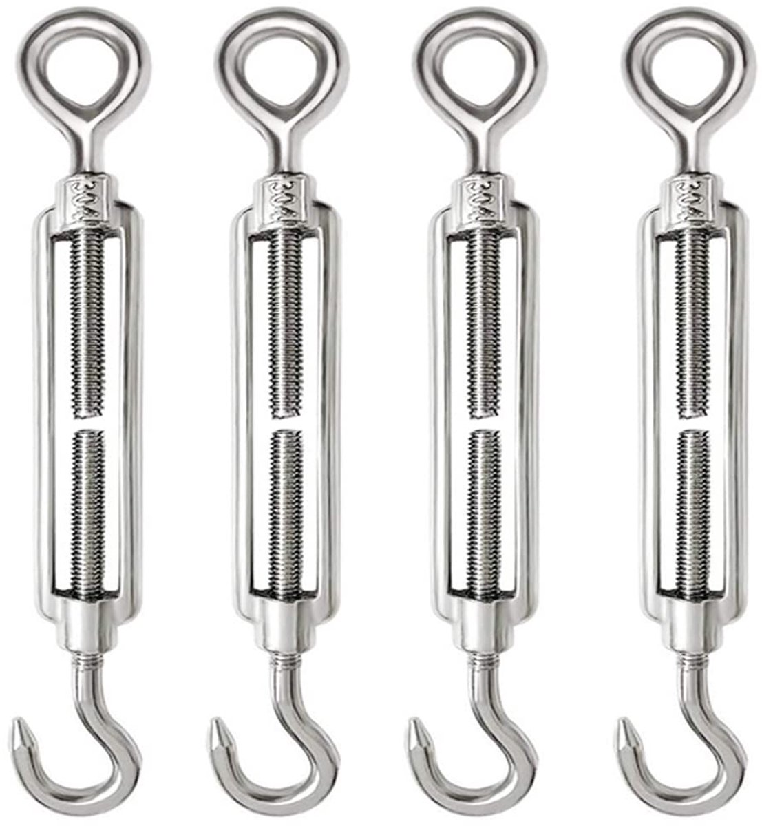4 stuks kabelspanners roestvrij staal M8 spanslot draadspanner roestvrij staal 304 verstelbare spanslot haken en ogen voor kabelspanhaken