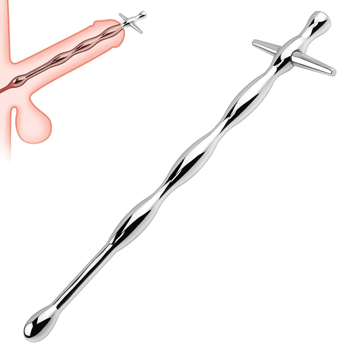 Dilatatoren voor Mannen, Roestvrijstalen Urethrale Dilatatoren, Metalen Dilatatoren, Penisplug, Dilatatorkatheter, Urethra voor Prostaatmassagestimulatie, Seksspeeltje voor Mannen