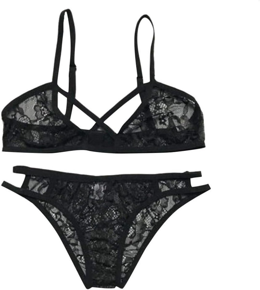 Sexy dames erotische lingerie Vrouwen Sexy Lingerie Set V-hals Beha Kousenband String Ondergoed Lingerie Bh Set-Rojo_L