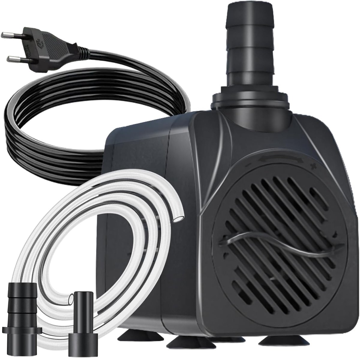Vijverpomp, filterpomp, 10 W, 600 l/u, bescherming tegen oververhitting, ultra stille vijverpomp, waterpompen, met 1,8 m kabel voor fonteinen, hydrocultuursystemen. Dompelpomp voor aquaria