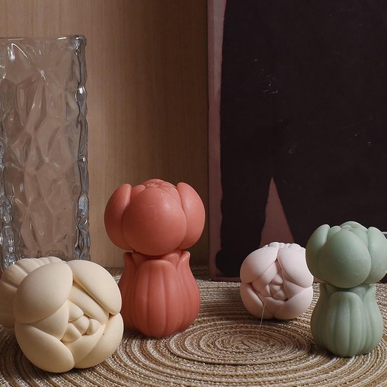Gietvormen lente, 3D-tulpen, kaarsvormen, siliconen vorm, bloemen, gietvormen, siliconen tulpvormen, kaarsvormen voor gieten, siliconen vorm, lente voor kaarsen, gips, sojawas (B) — afbeelding 4