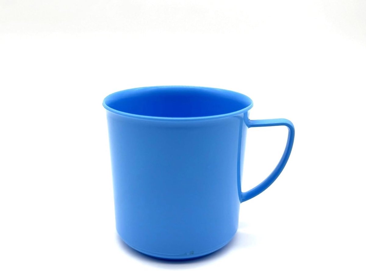 Mok 330 ml Kindermok Theekop Koffiemok Plastic Camping Herbruikbare Onbreekbaar Lichtblauw