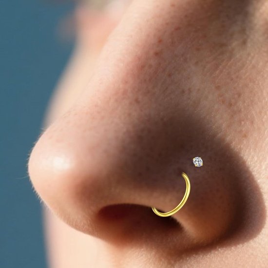 Neuspiercing, voor dames en heren, labret-piercing, lippiercing, push-in flat back, stud, oorringen, Cz Nose Nostril, tragus, helixpiercing — afbeelding 2