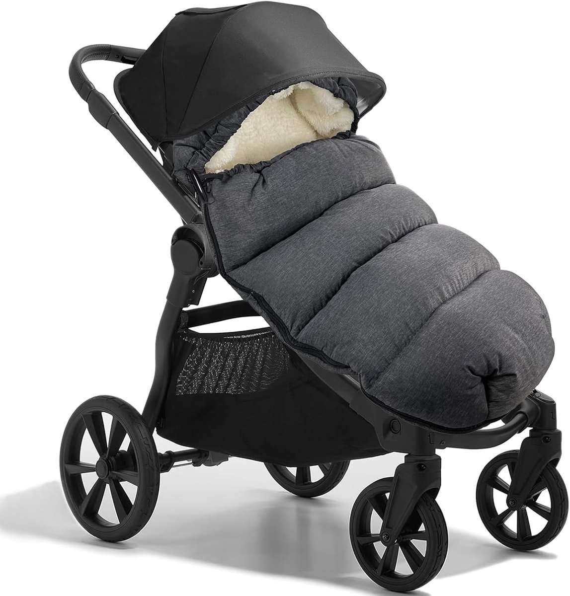 SnelShoppen - Thermische Voetenzak voor Kinderwagens, Fleece Voering, Waterafstotend, Geschikt voor 3- en 5-punts Veiligheidsgordels, Ideaal voor Baby