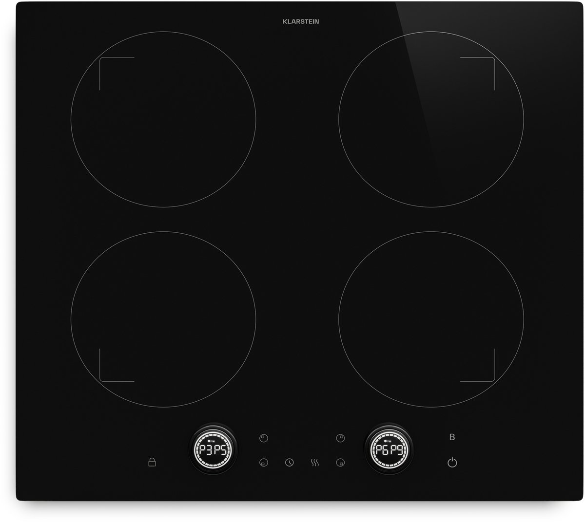 Klarstein Neotouch inductiekookplaat – 4 zone inductiekookplaat, 7200 W boost, touch & draaiknop bediening, kinderslot, oververhittingsbeveiliging