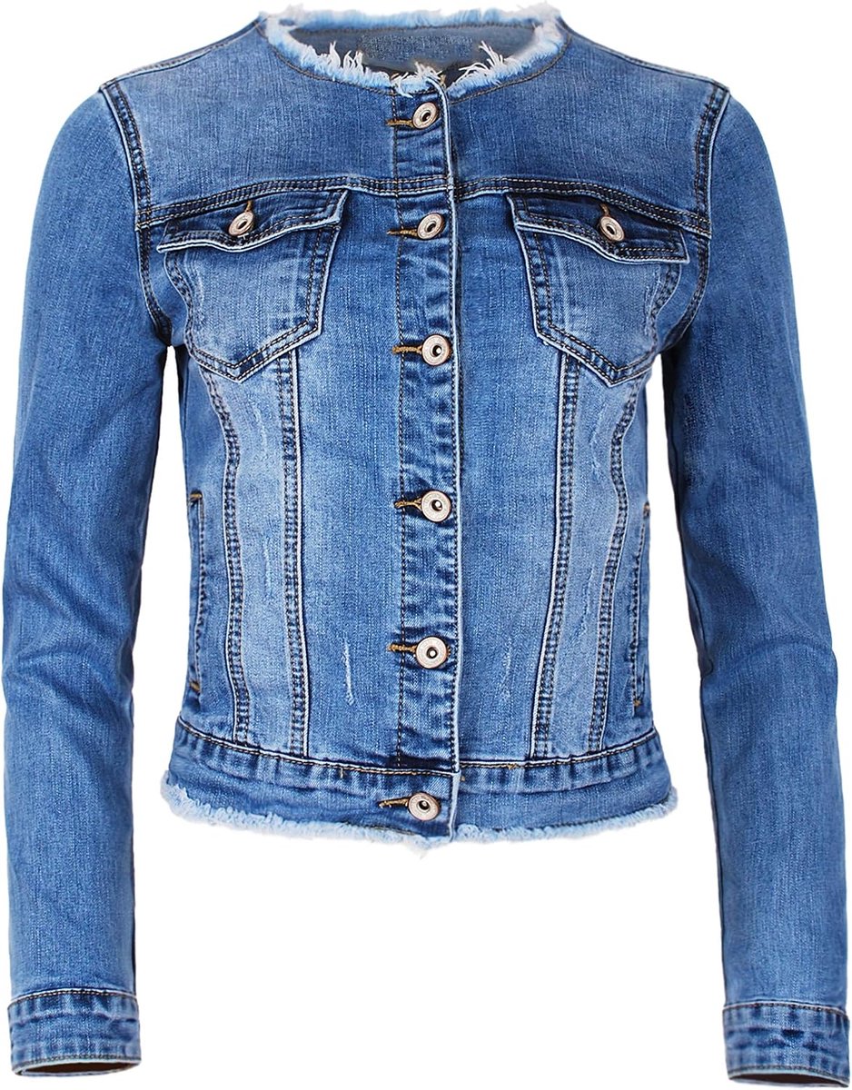 Dames spijkerjasje denim jack met stretch