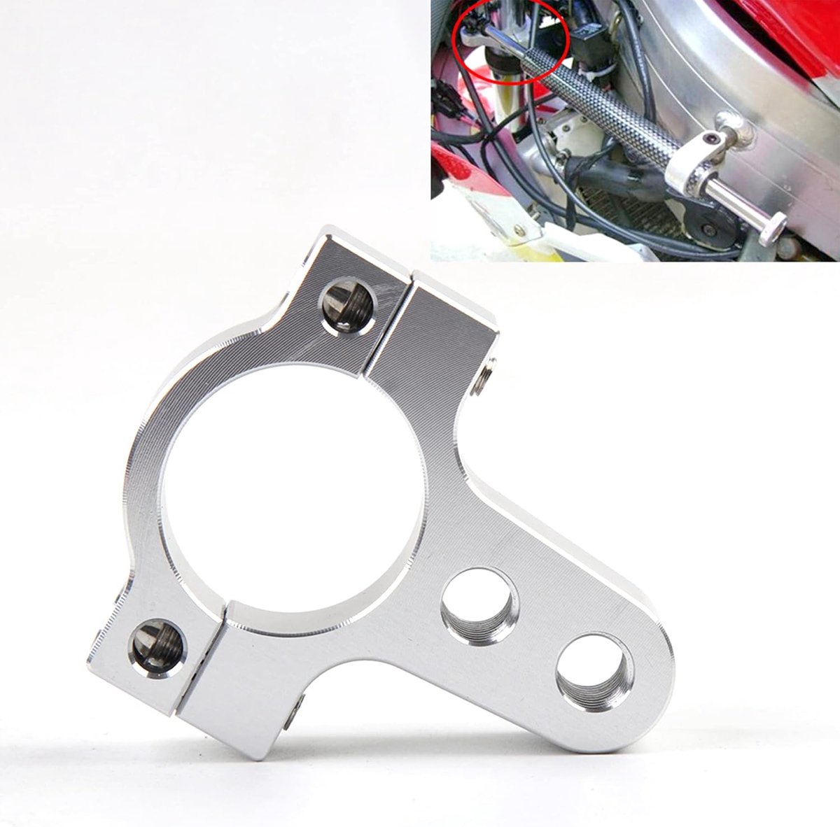 Stuurdemper Voor Motorfiets, Montageset Voor Stabilisatorstang Voor Motorfietsen, Accessoires Voor Buisklem Voor Motorfietsen, Universele Schokdemper Voor Motorfietsen,Voor Motorfietsen 26/27 Mm
