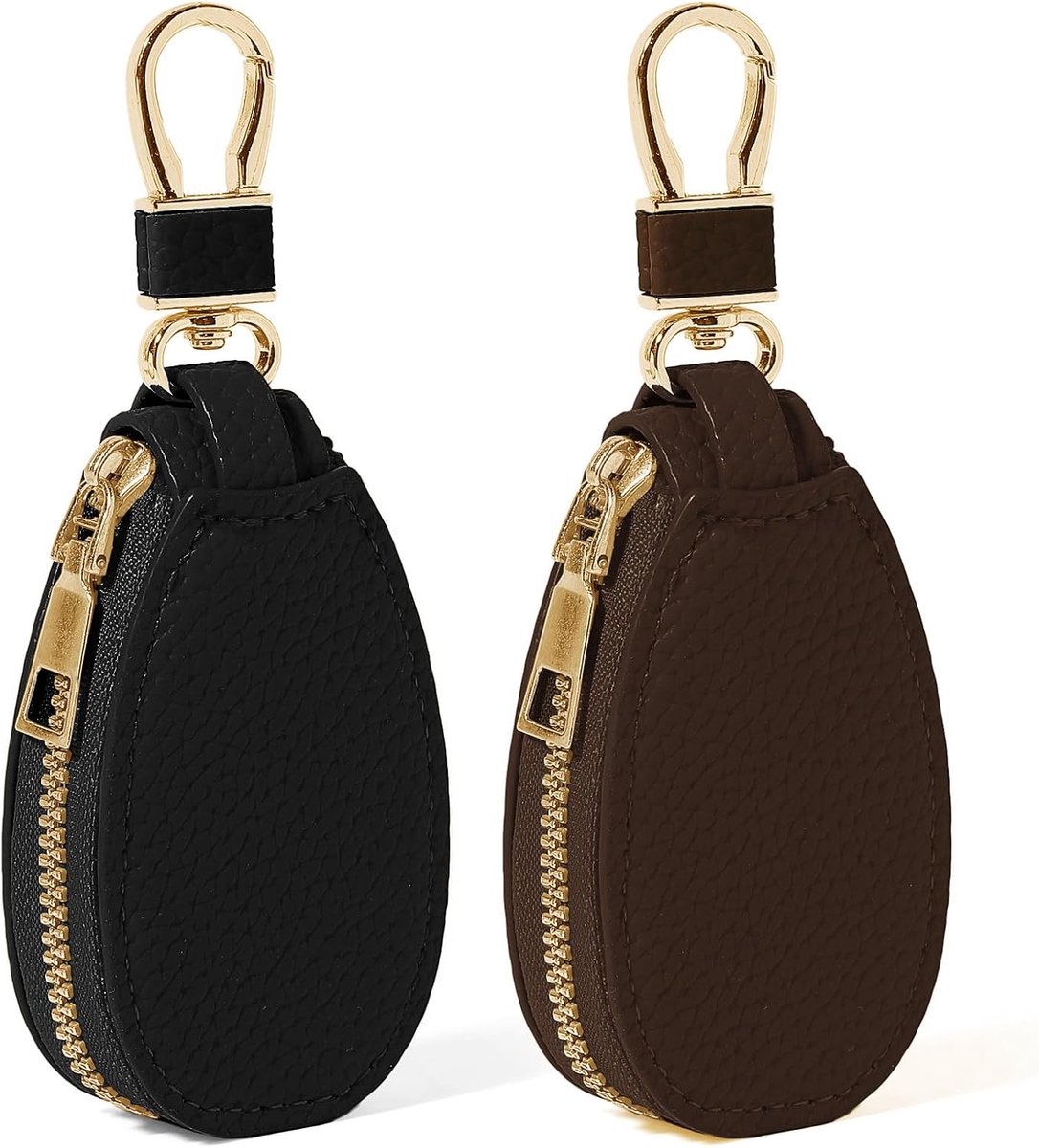 Key Case, 2 Pcs Key Bag, Leather Key Case for Men, Key Case, Key Case, Car Keychain, Car Key Bag with Zip, for Women - ShopVlot