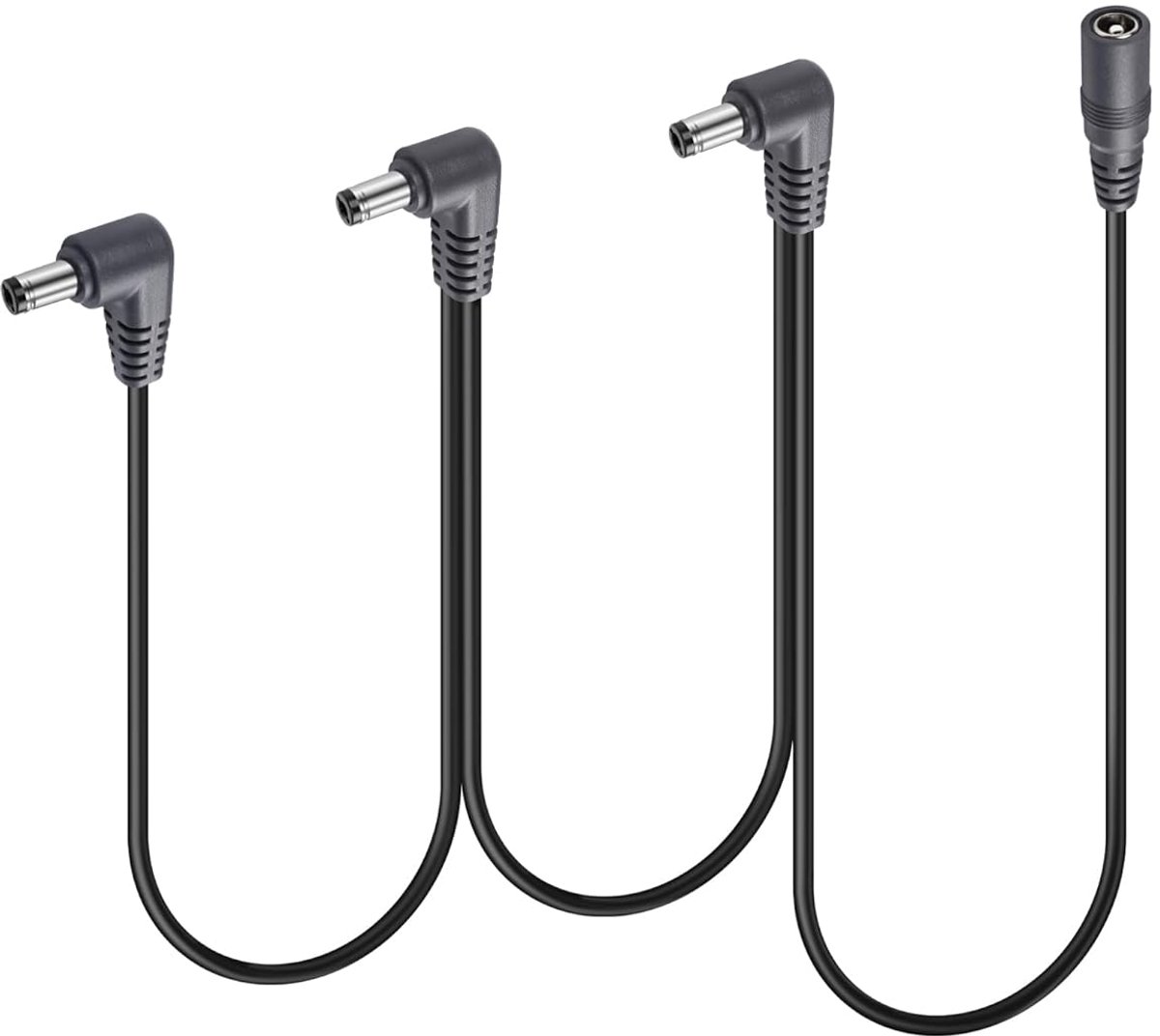 GINTOOYUN 1 to 3 Way Daisy Chain Cable Guitar Pedal Power Splitter Cable DC 5.5mm x 2.1mm Bushing to 3 Plugs for 9V 3A - ShopVlot