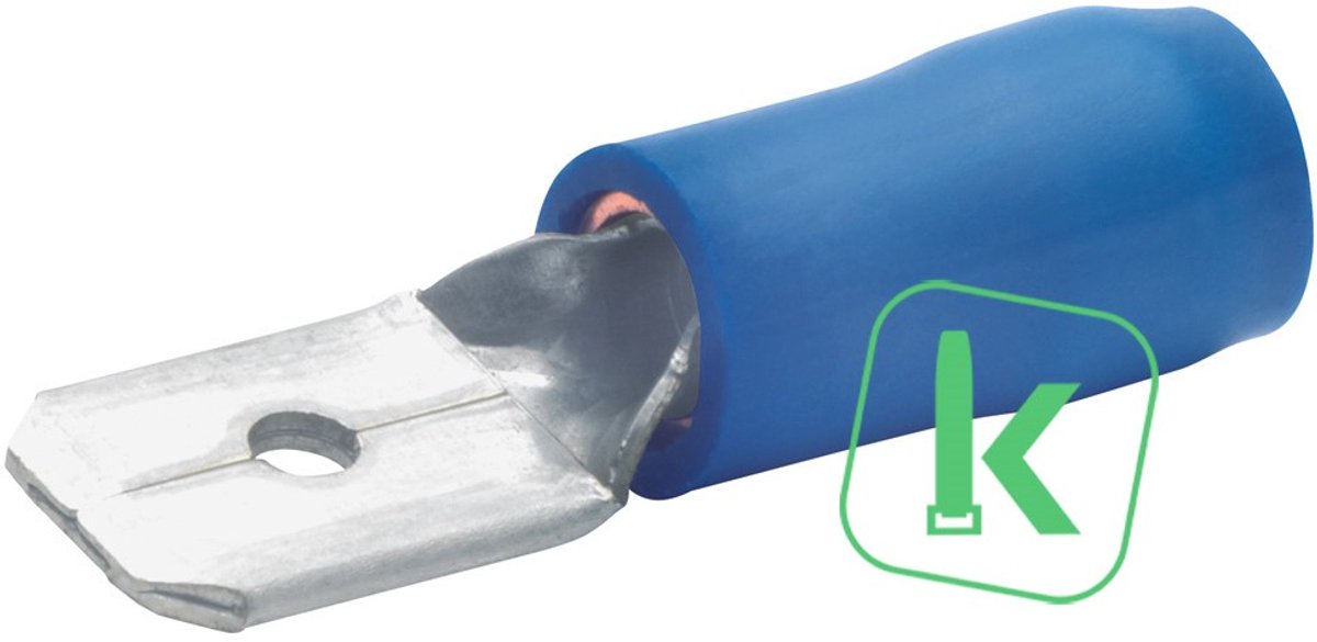 Klauke (830) Vlaksteker 1,5 - 2,5mm² Blauw (Zak 100 stuks)