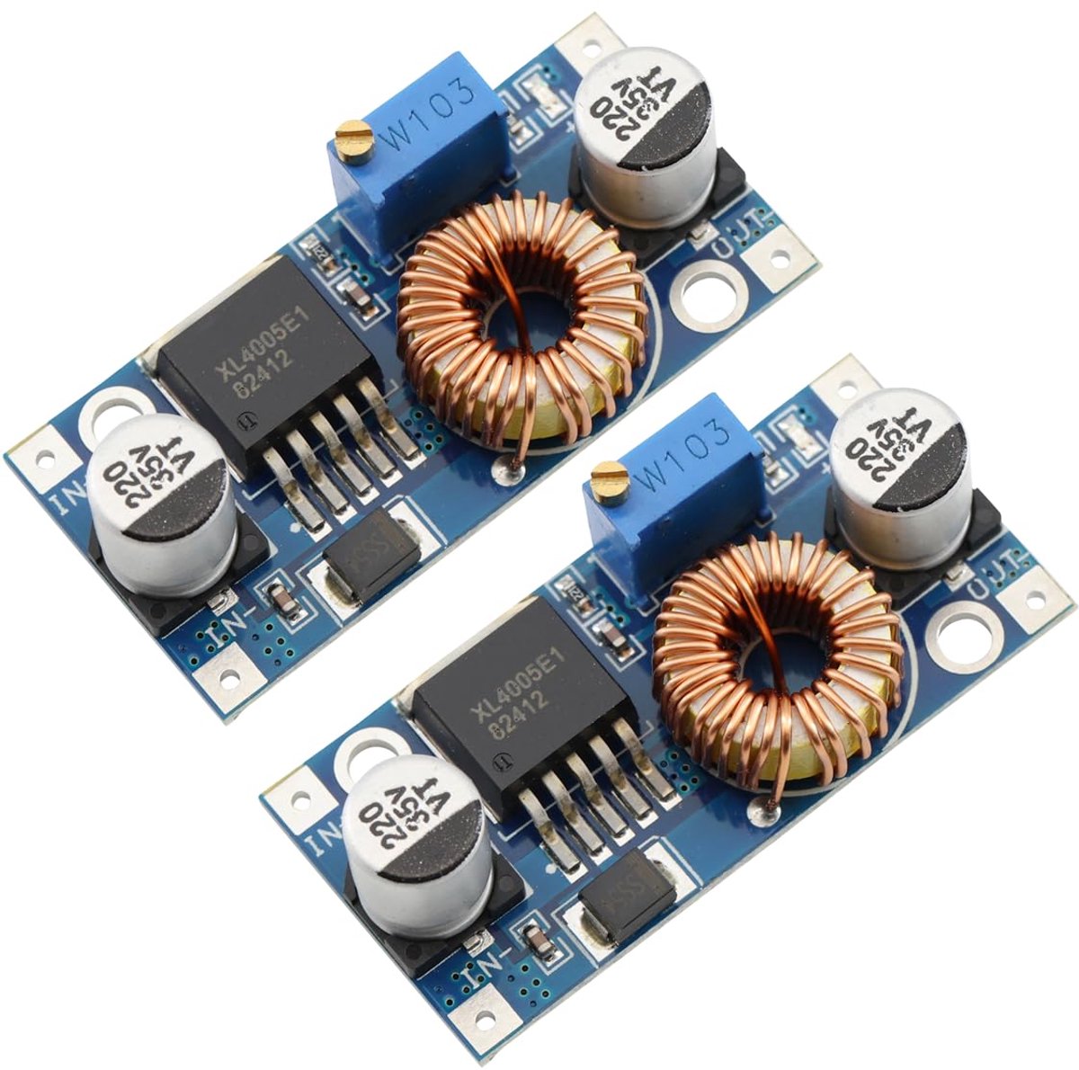 XL4005 DC-DC Adjustable Step-Down Power Supply Module 5V-32V 5A High Power High Efficiency Voltage Control Highly - ShopVlot