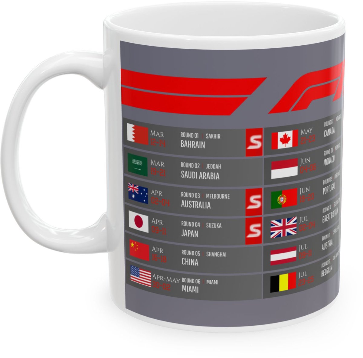 Plot-Twister - Formule 1 2027 - Kalender - Mok 330 ML - Keramische Mok 330ml Formule 1 2027 Kalender - F1 — cadeau in Cadeau-ideeën - foto 5