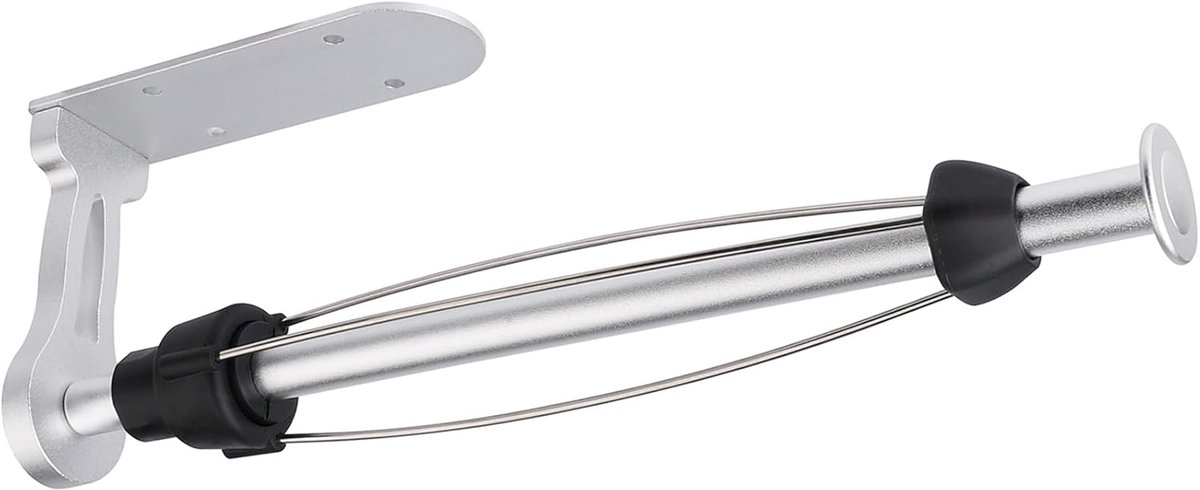 SnelShoppen - Keukenrolhouder zonder boren, toiletpapierhouder met dempingssysteem, aluminiumlegering, ruimtebesparend, voor keuken, badkamer, woonkam