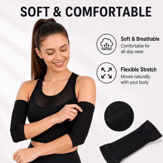 Mouwen, lipoedeem manchetten, yoga armwarmers, afslanken — afbeelding 3