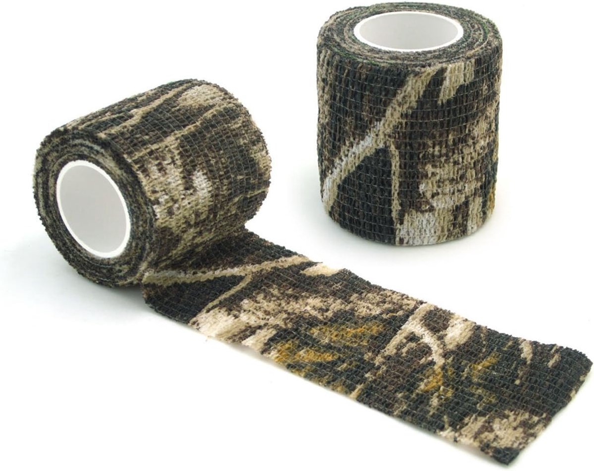 Camouflage tape 4.5M - zelfklevend - niet-geweven materiaal - ideaal voor jacht - ShopVlot