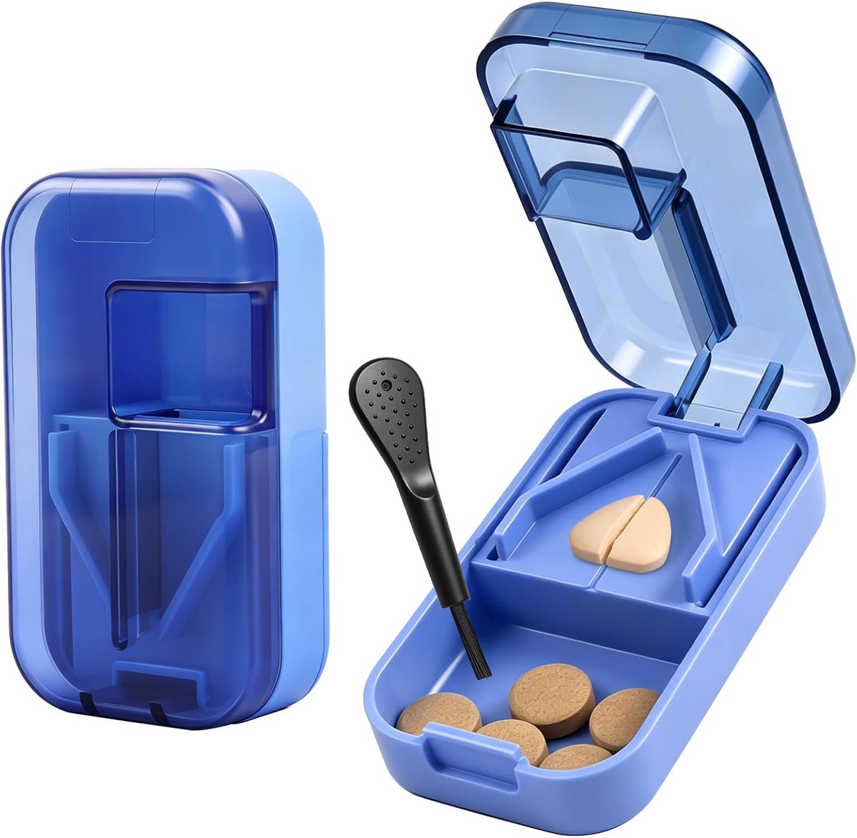 Tablet Splitter - Portable Pill Cutter - Snijden in Helften of Kwarten - Geschikt voor Ouderen, Kinderen en Huisdieren - ShopVlot