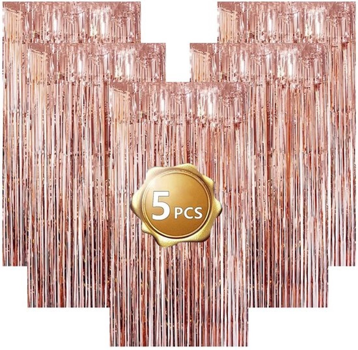 Solidchoice - Set van 5 glittergordijnen - Voor feesten en decoratie
