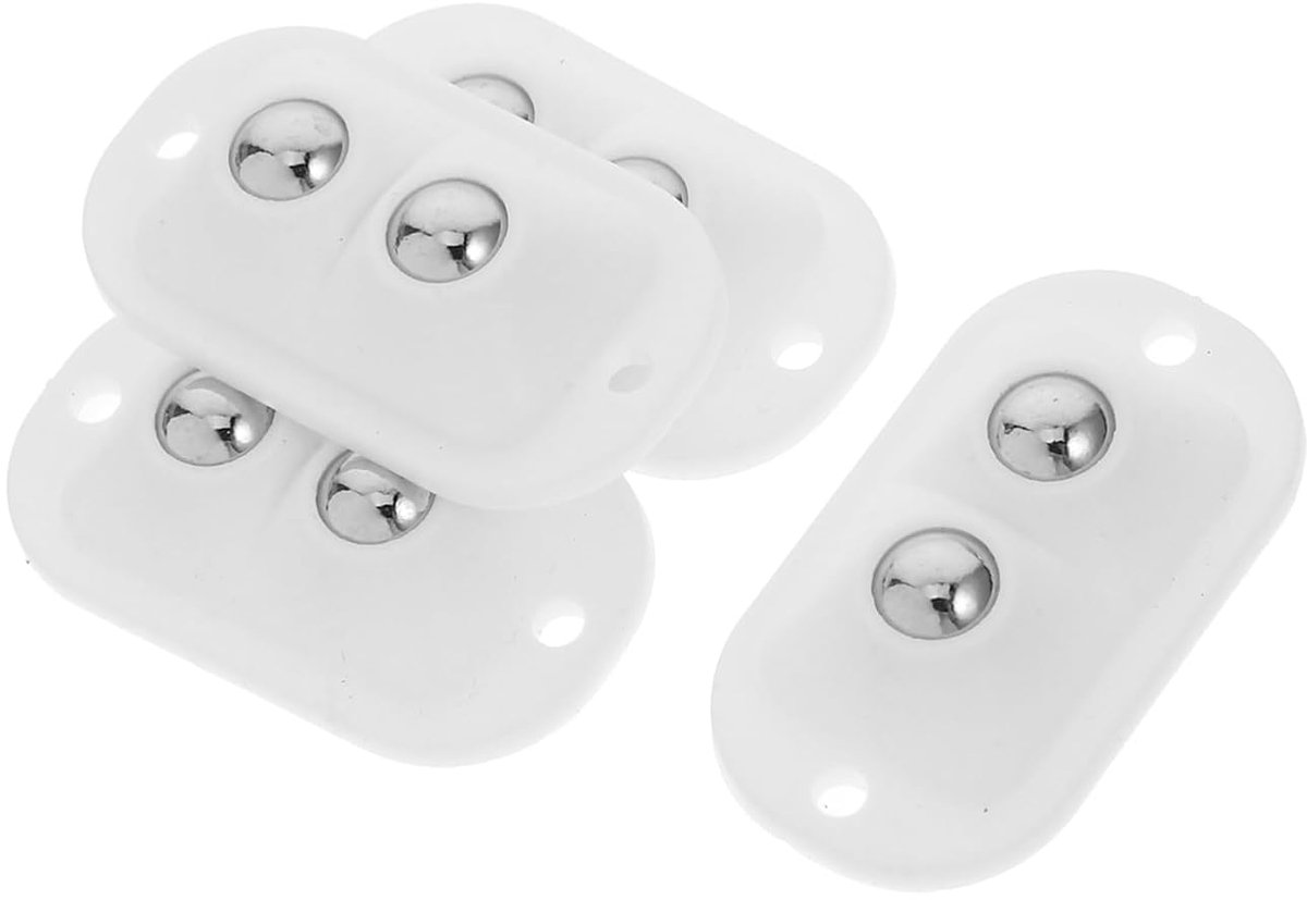 4 Stuks Katrol Basis Vergrendelbare Zwenkwielen Hek Wiel Schuifpoort Spoor Bal Casters Apparaatschuivers Voor Keukenapparatuur Zelfklevende Wielen Poort Rolwiel Roestvrij Staal