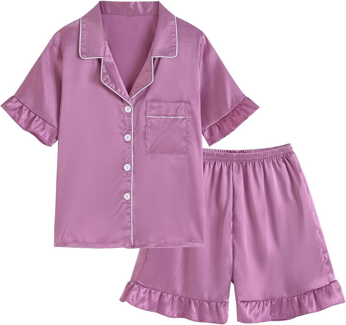 Zomeroutfits voor meisjes, 2-delige set, casual top met korte mouwen en shorts, comfortabele kleding voor peuters, zachte en ademende speelkleding
