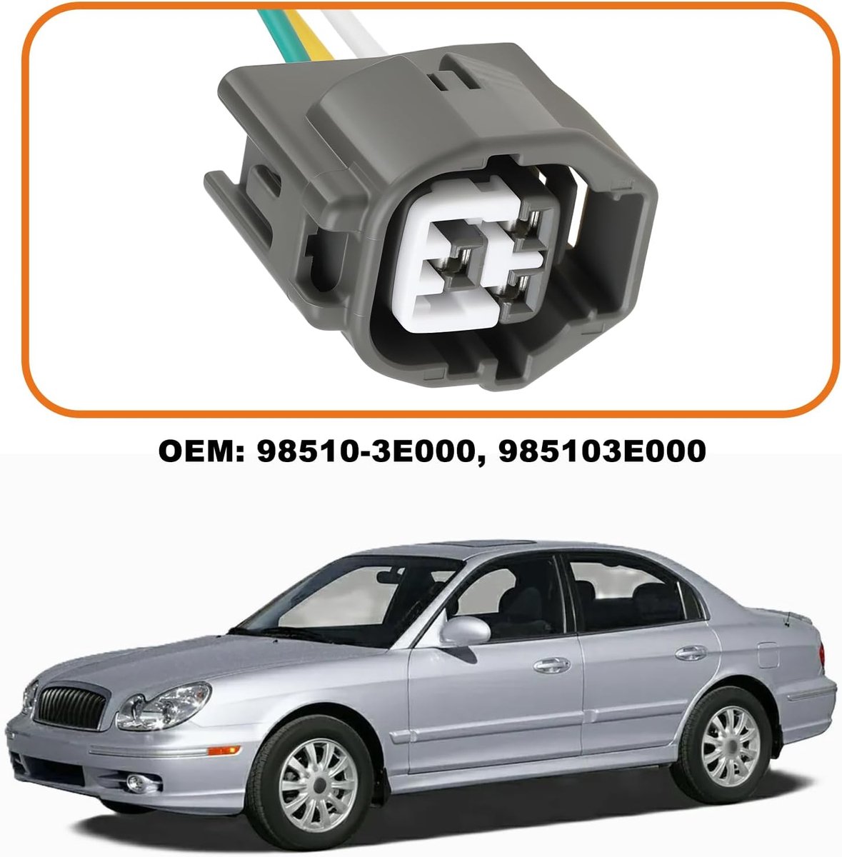 3 Pin Ruitensproeierpomp Kabelboom Vervangen OEM 98510-3E000 Compatibel met Kia 2001 tot 2017