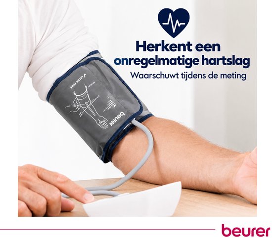 Herken een onregelmatige hartslag. Waarschuwt tijdens de meting.