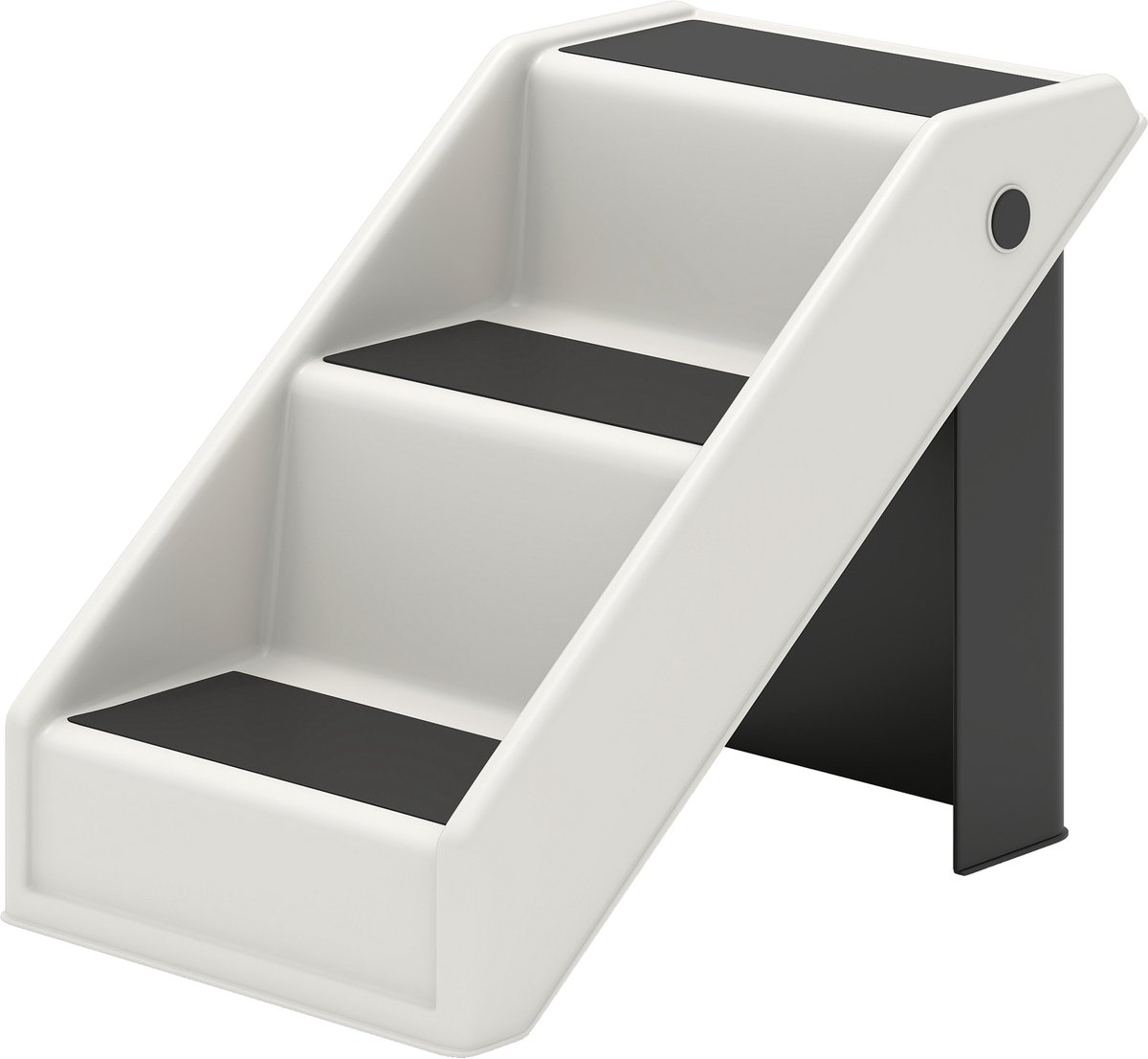 Honden Trap 3 Treden – Opvouwbare Huisdier Trap met Antislip – Voor Kleine & Oudere Honden en Katten – Crèmewit