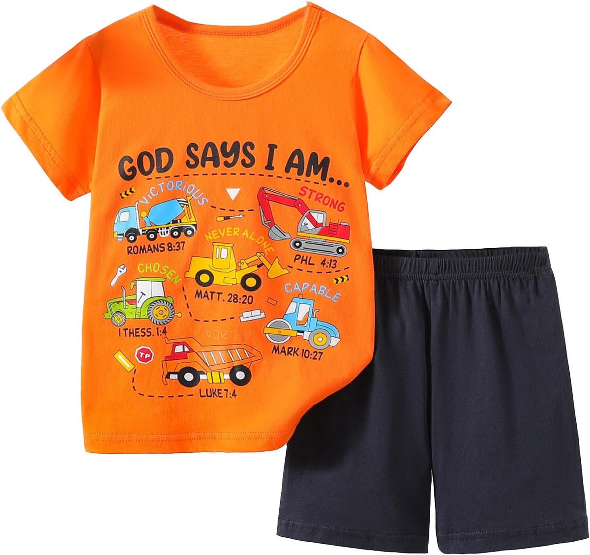 2-delige set voor jongens, katoen, premium zomer, T-shirt en shorts, kinderset, absoluut comfort voor de gevoelige huid, lichte kleding, onderhoudsvriendelijk, A29