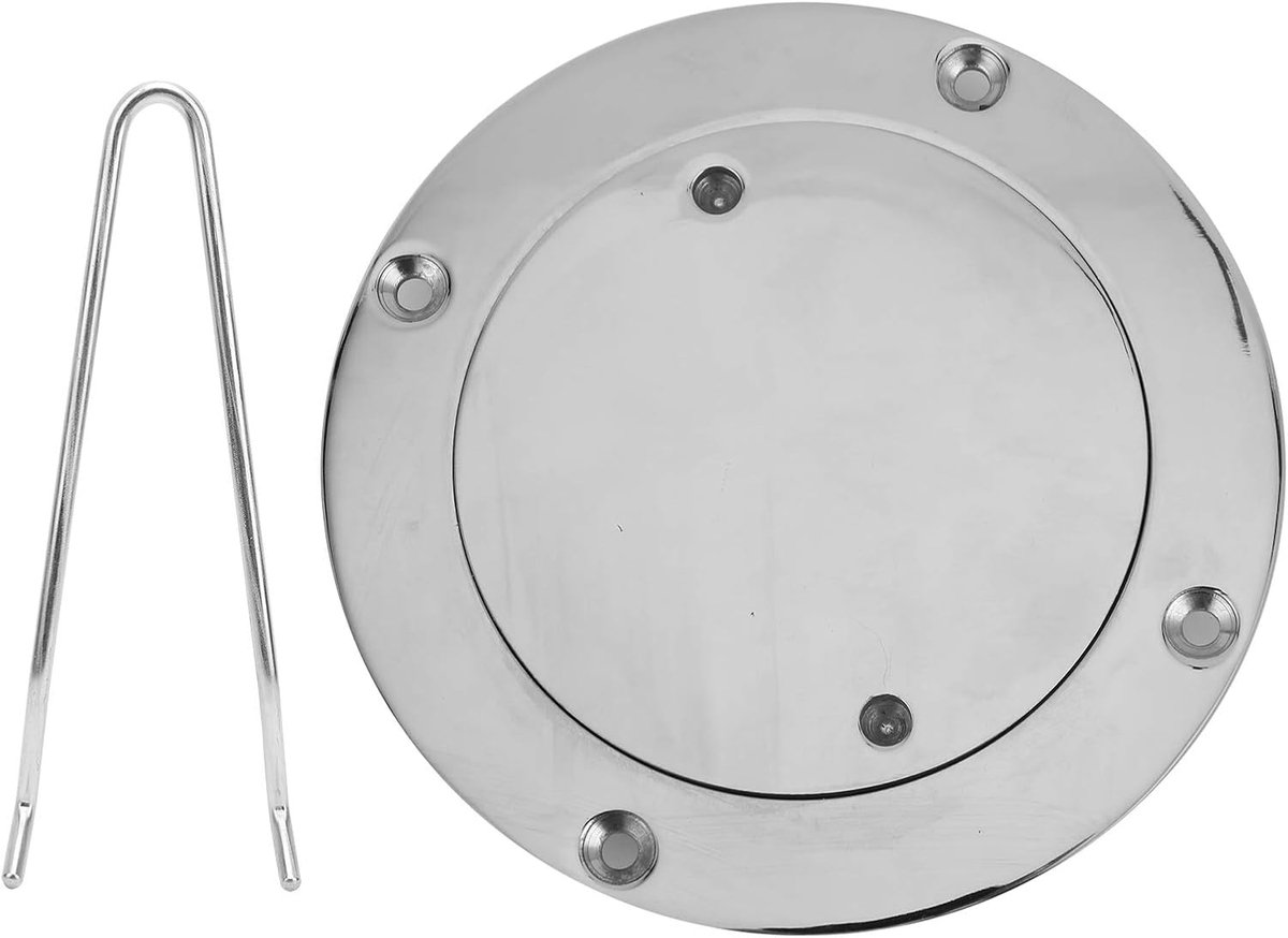 Inspectiedeksel 4 Inch - RVS Deck Hatch Cover - Met Sleutel - Geschikt voor jachtaccessoires - ShopVlot