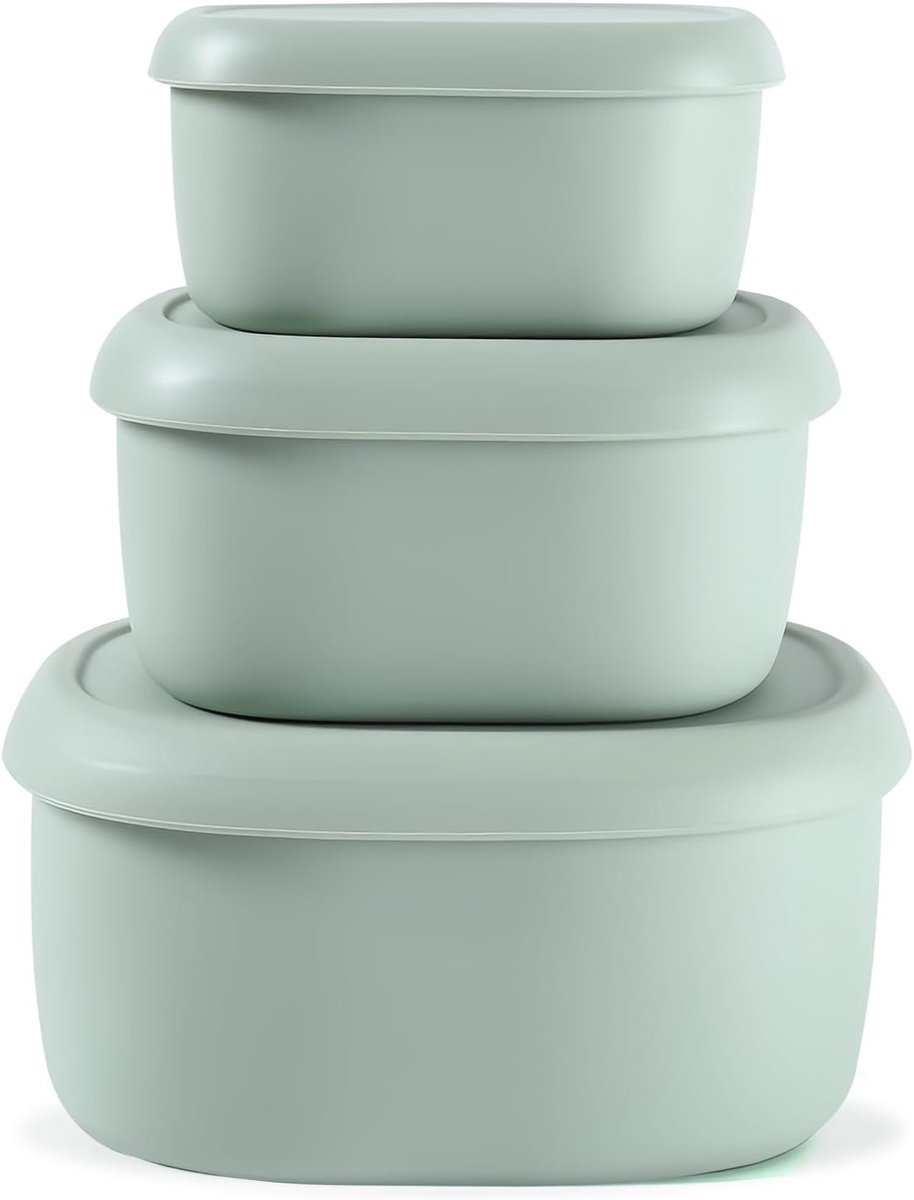 Magnetron Tableware Set 3 Stuks - Met Deksel - Herbruikbaar - Ideaal voor Makkelijk Opwarmen - ShopVlot