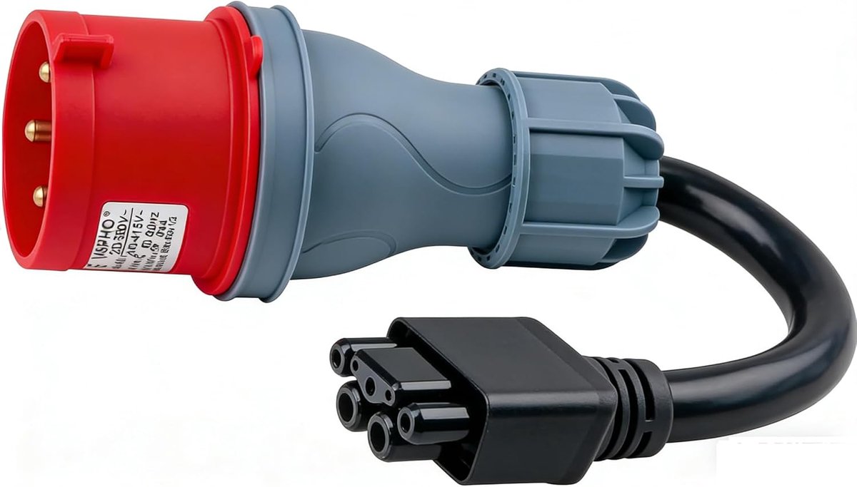 CEE Adapter 5-Pin 32A - Mobiele Oplader - Voor Tesla - Ideaal voor Buiten - ShopVlot
