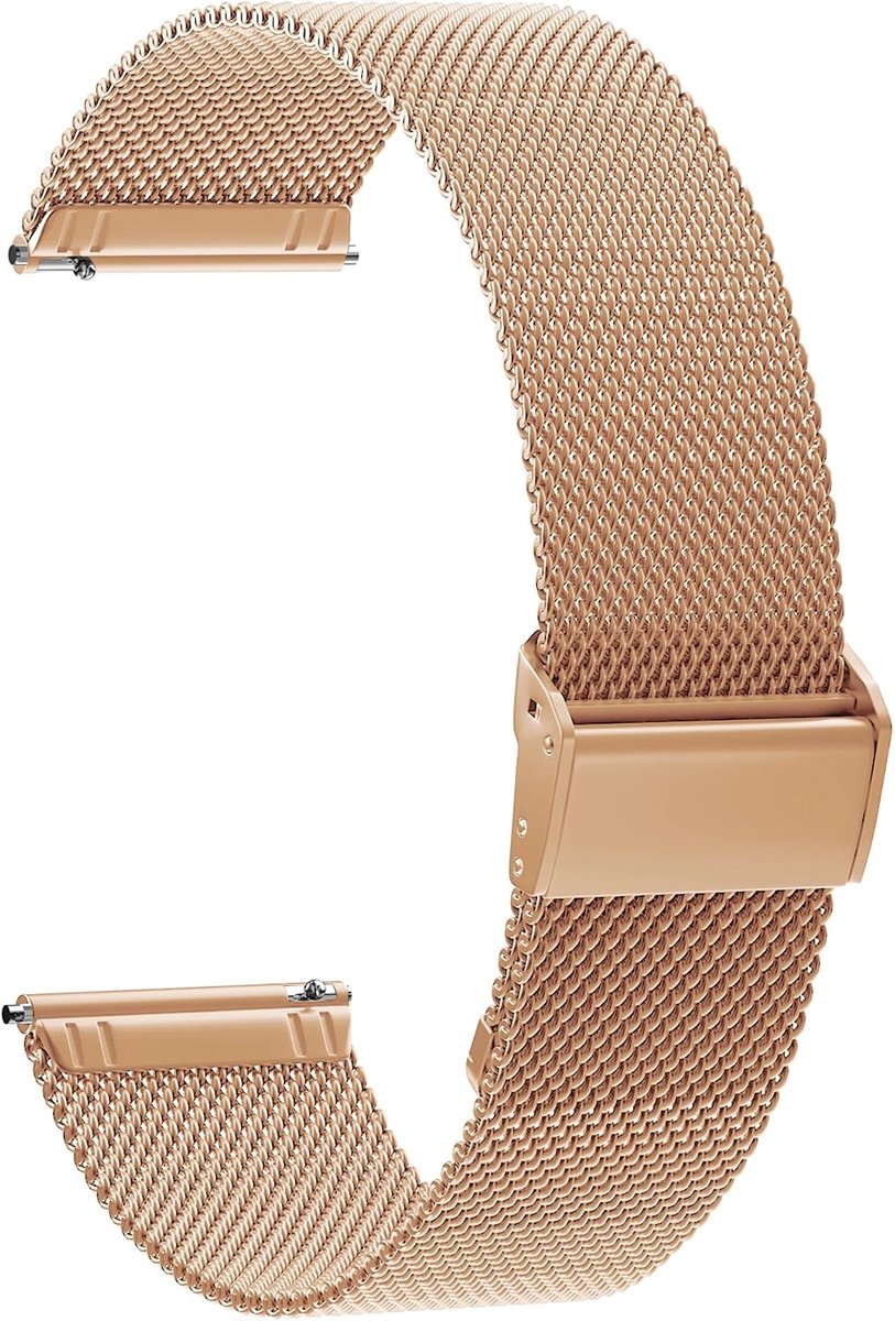 Horlogeband 20 mm 22 mm - Rvs Mesh - Verstelbaar - Snelle vervangband voor smartwatches - ShopVlot