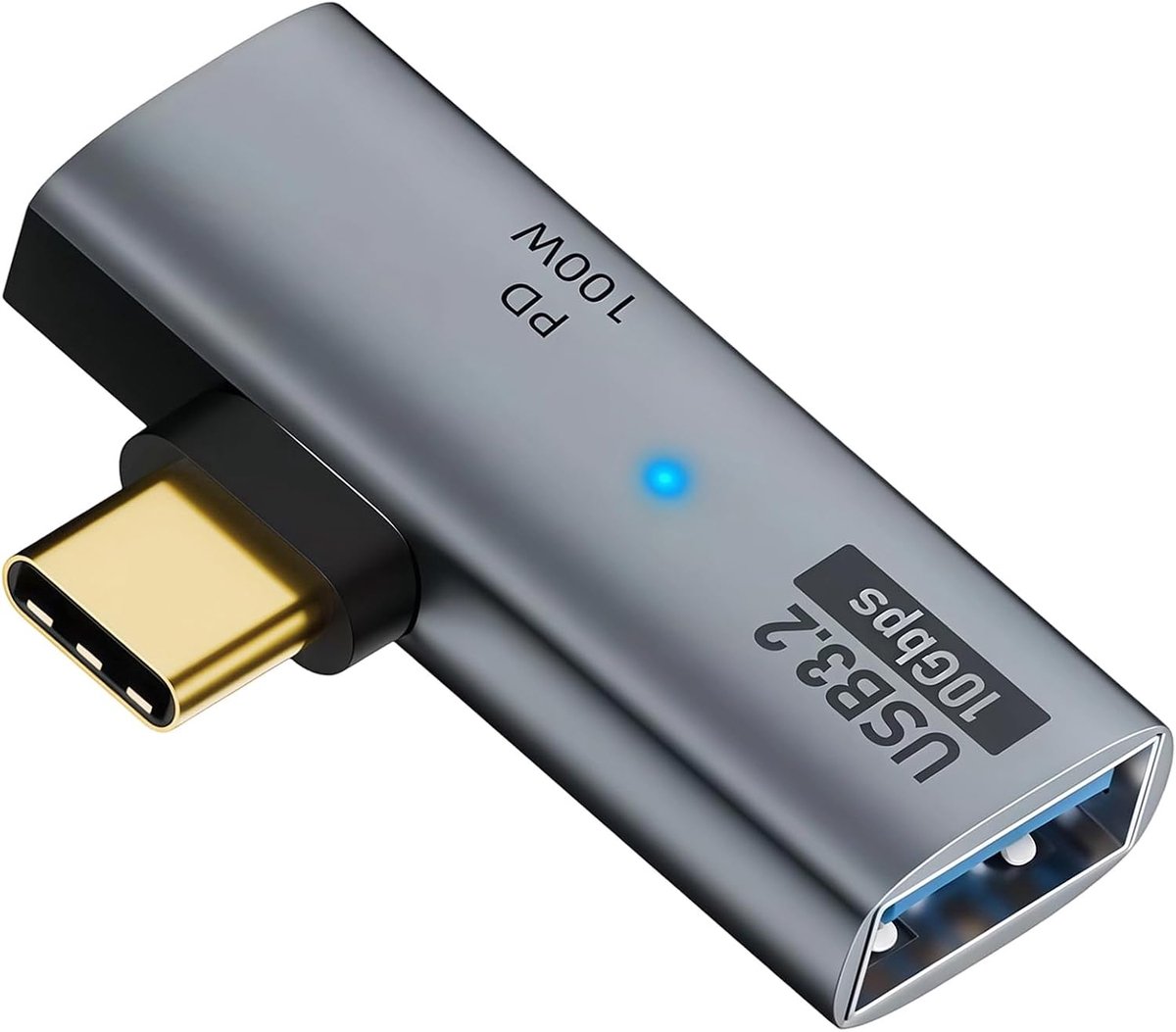 USB C OTG adapter, 2-in-1 splitter met PD 100W snel opladen - ShopVlot