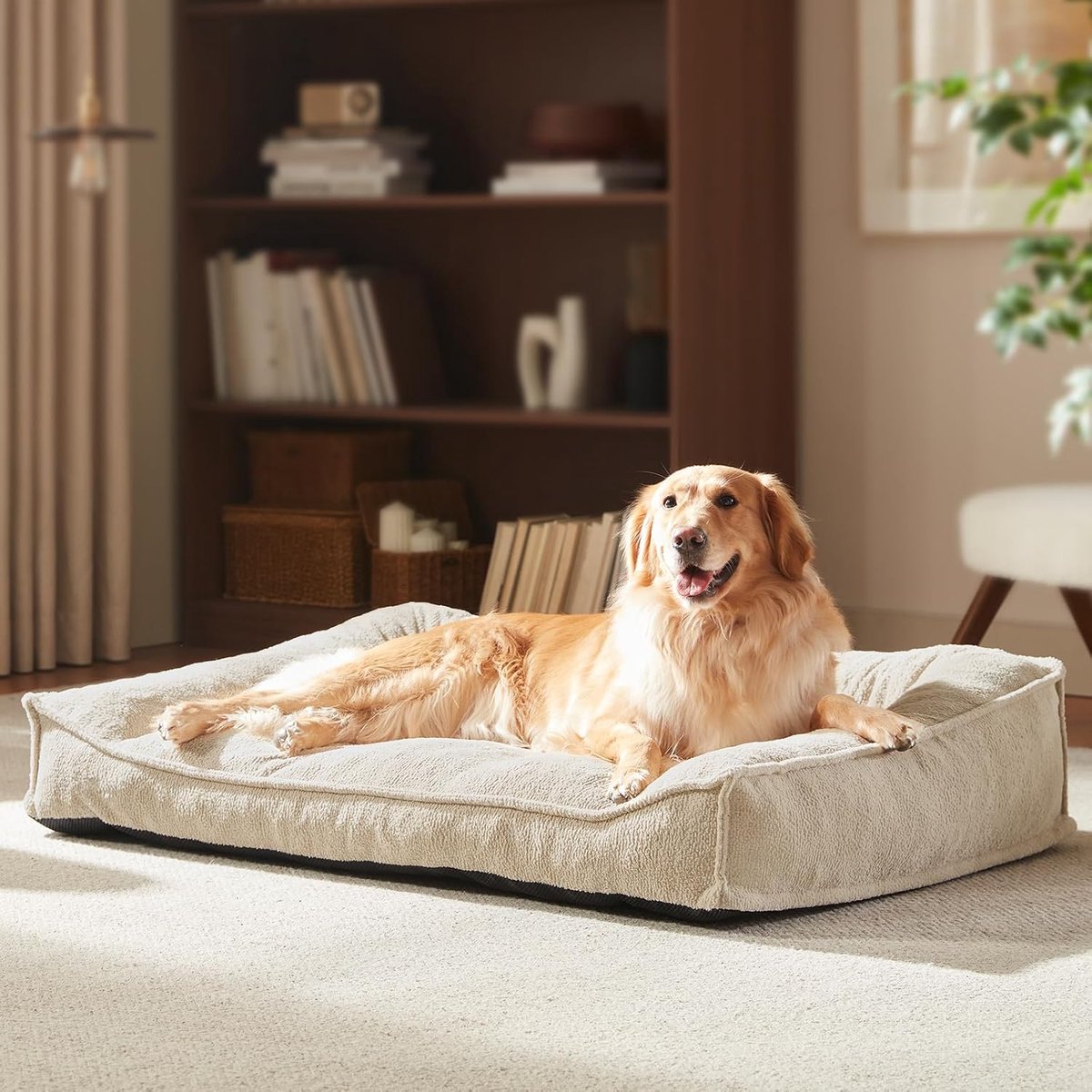Hondenbed voor grote honden, XL, dikke ergonomische hondenmand, 107 x