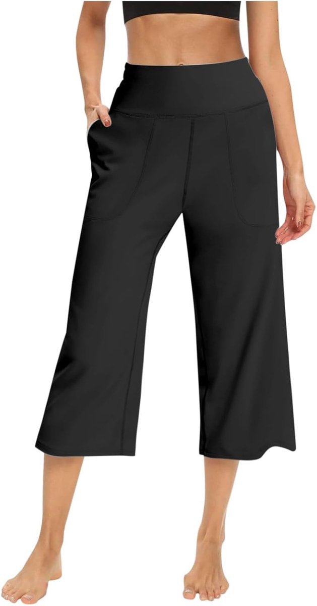 Damesbroek met hoge taille, cargo, joggen, palazzo, katoen, elastische tailleband, vloeiend, modieus, rechte pasvorm, kantoor, yoga, elastische riem, chic, lente A178