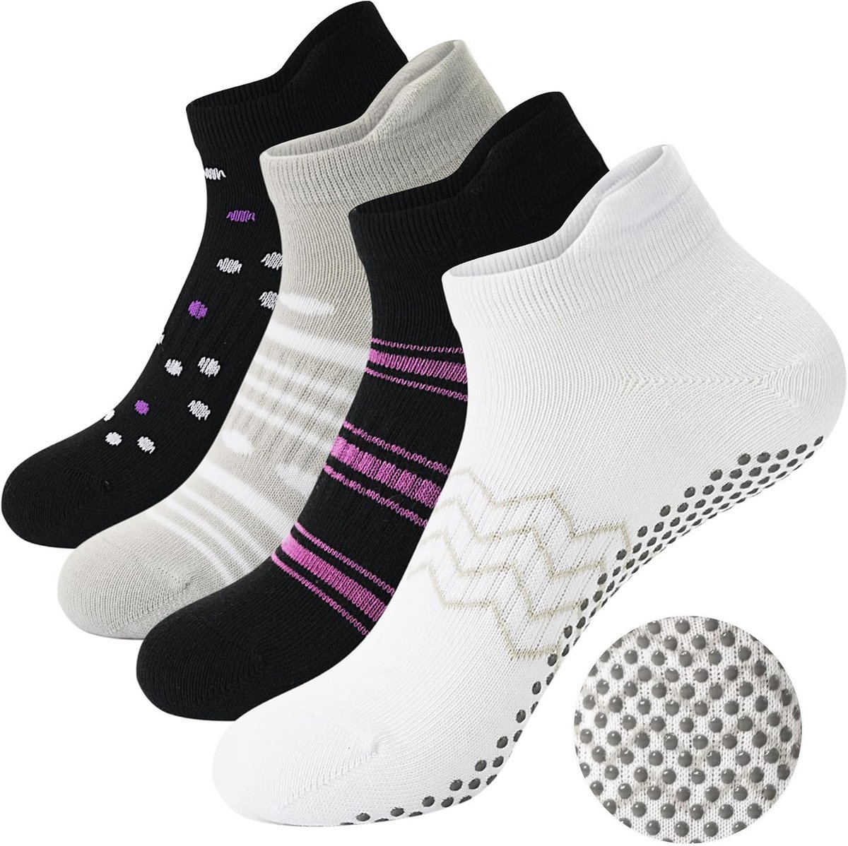 Sokken Vrouwen 4-7, Antislip Yoga Ballet Grippy