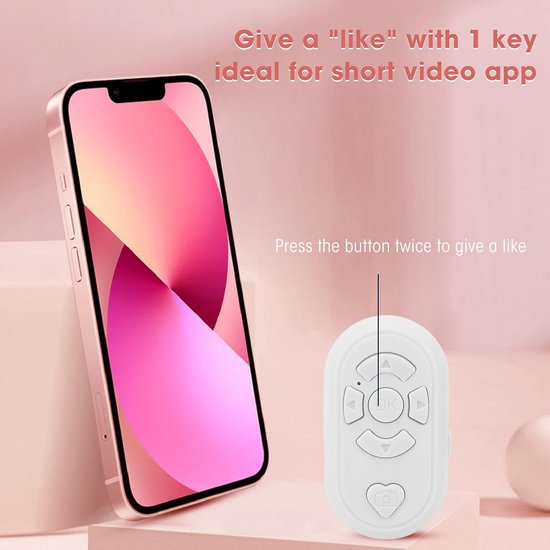 Bluetooth Afstandsbediening Video Page Turner, Emote Fingertip Controller voor Smart Clicker voor Foto's en Video's, Draadloze Ringcamera Sluiterbediening (Wit) — afbeelding 5