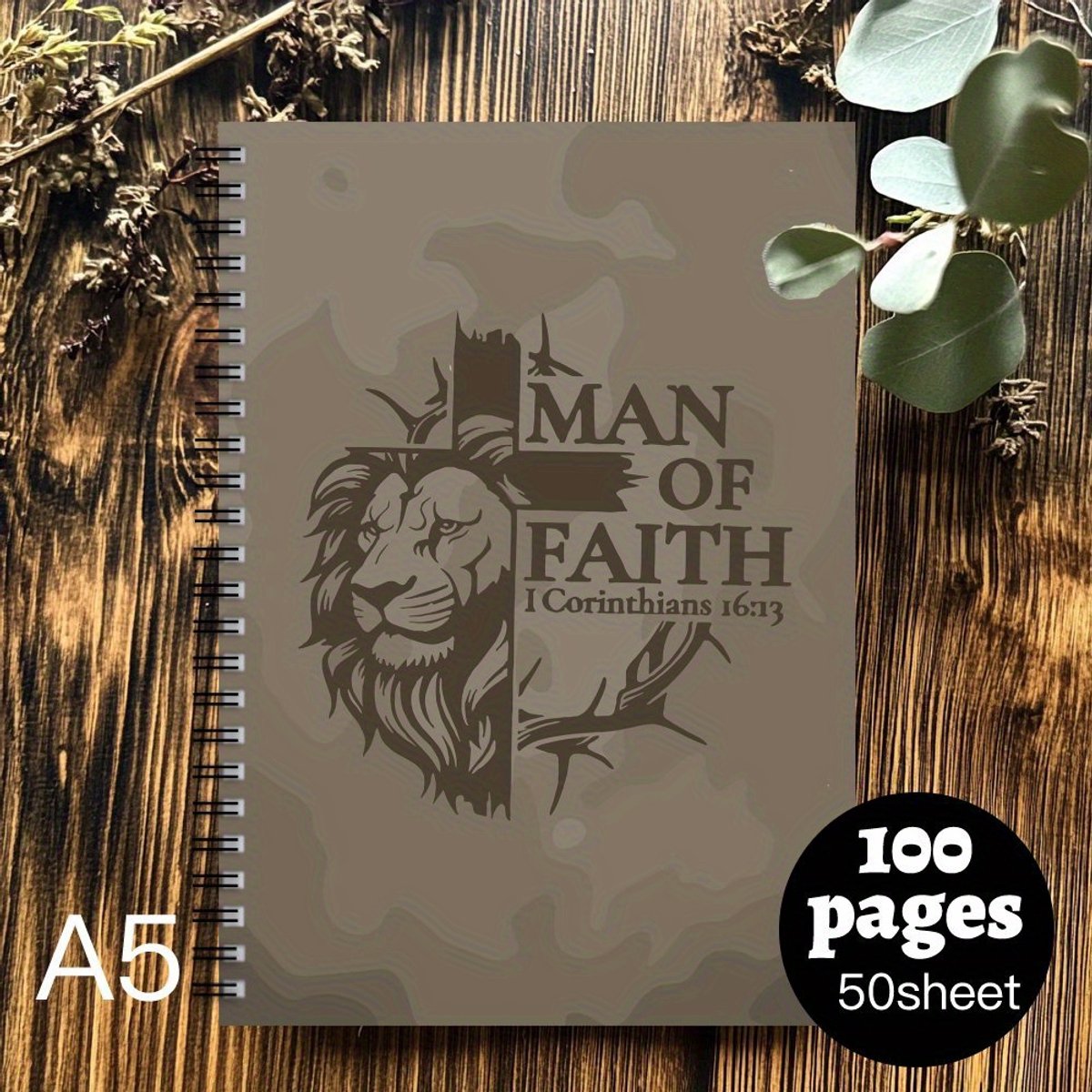 VANDAAG VERZONDEN - Notitieboek - Bijbel - Mannen - Aantekeningenboek - Christelijk - Man Of Faith