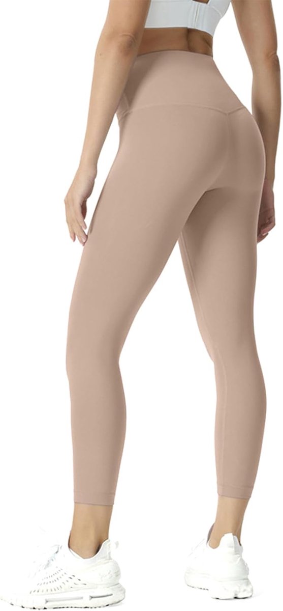 Leggings met hoge taille, leggings voor dames, fitnessbroek, yogabroek voor dames, voor sport of vrije tijd, buikcontrole, elastisch, zacht, ondoorzichtig