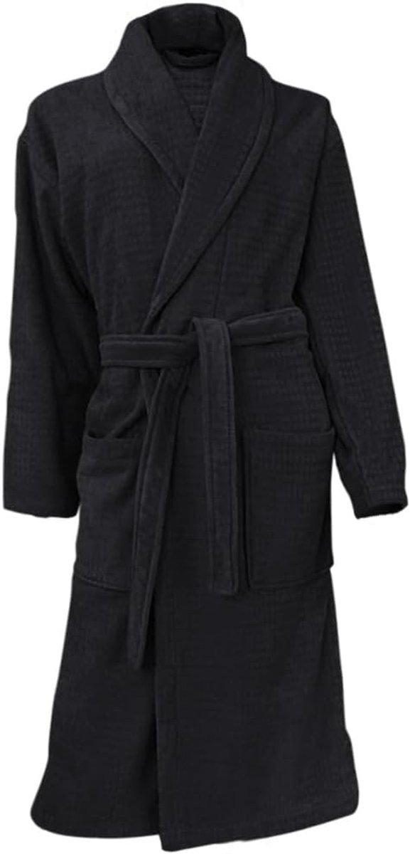 Badjas Velour Katoen - black - M