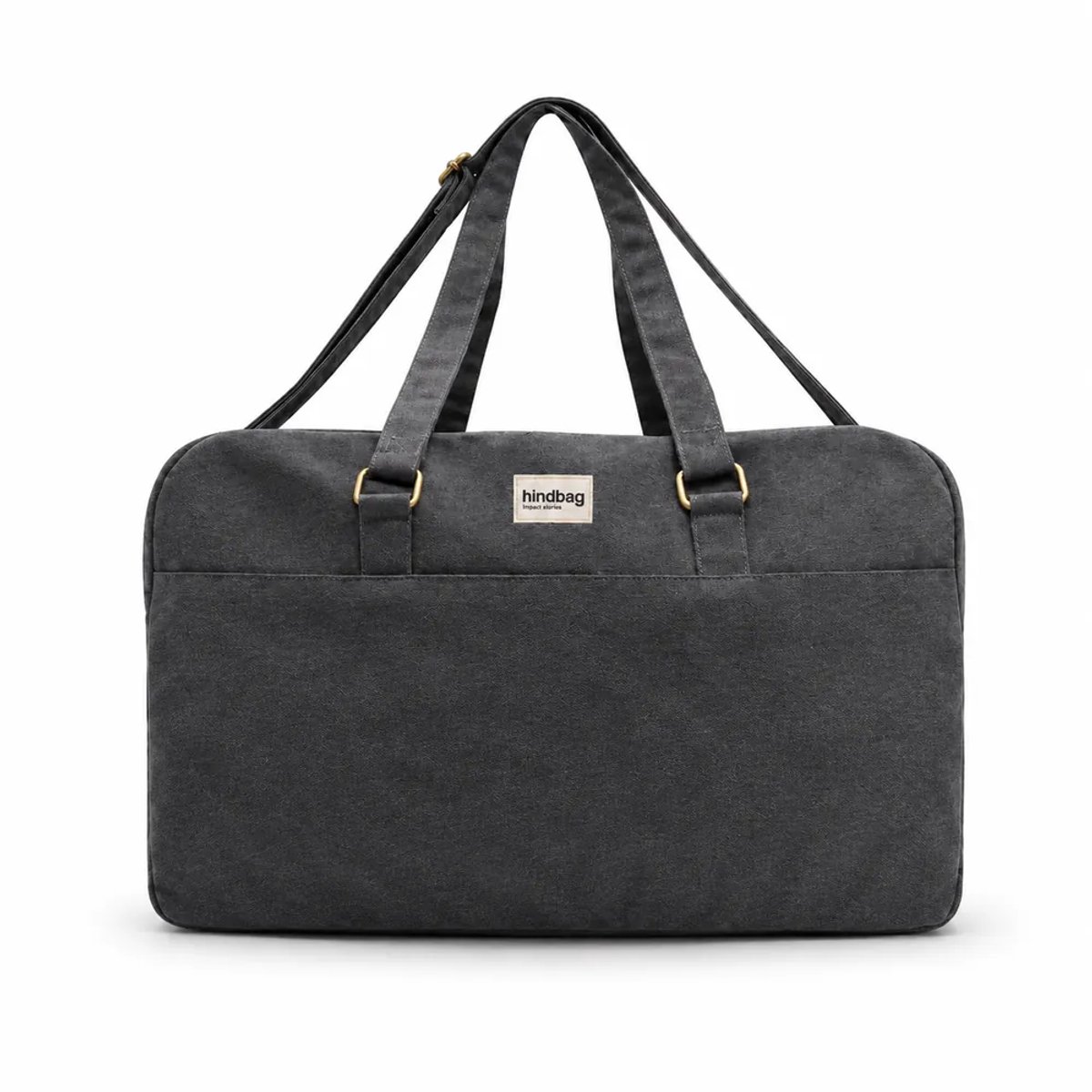 Hindbag weekendtas Yves donkergrijs - biologisch katoen