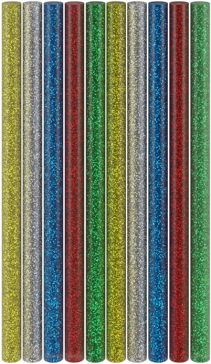 Goobay Tools Heetlijmsticks 11 mm, 5 glitterkleuren, 10 stuks