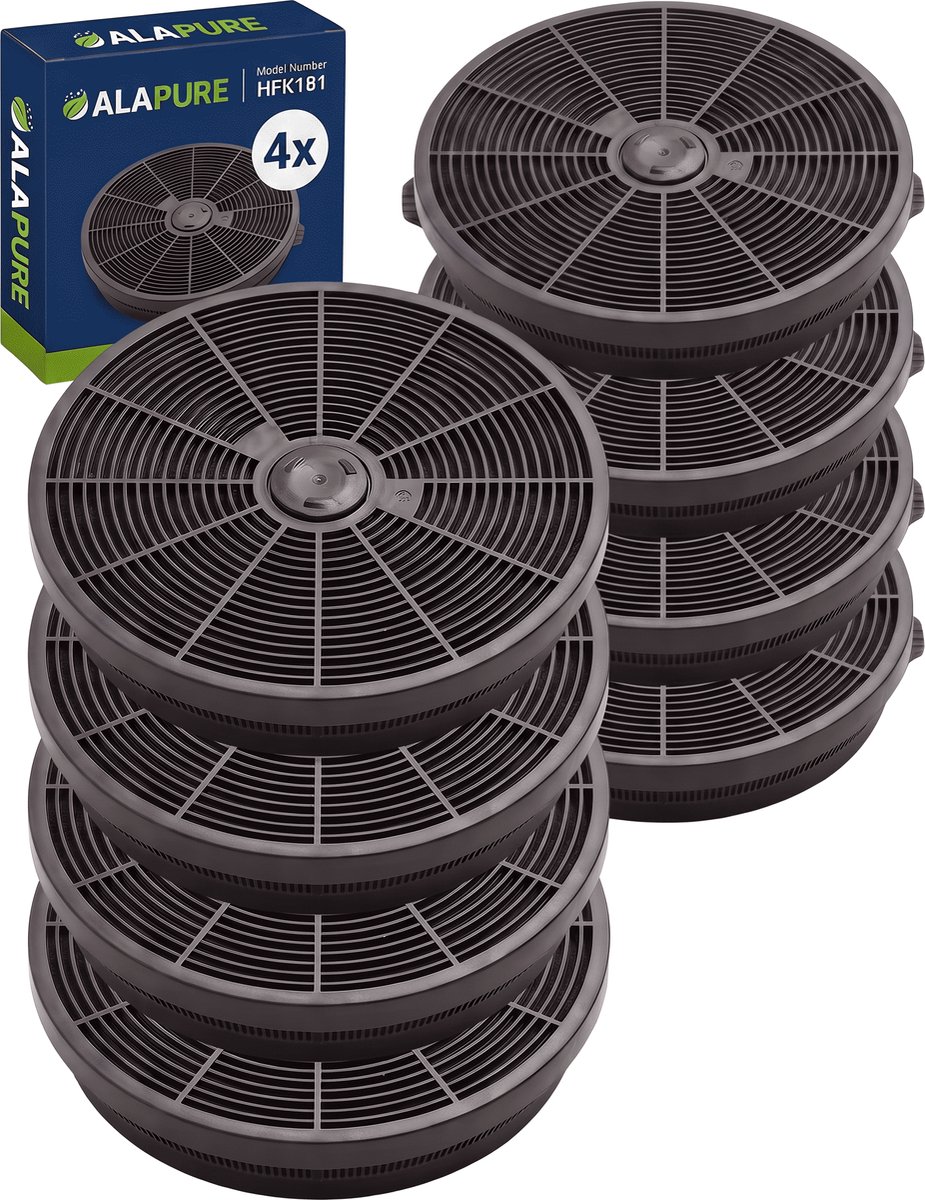 4x Koolstoffilter voor Beko 9179183012 / ACK00108