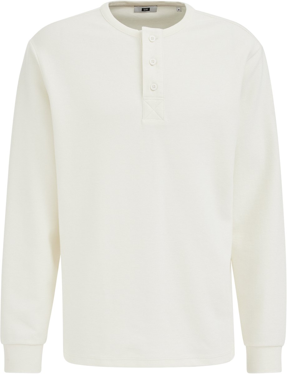WE Fashion Heren relaxed fit T-shirt van ribstof