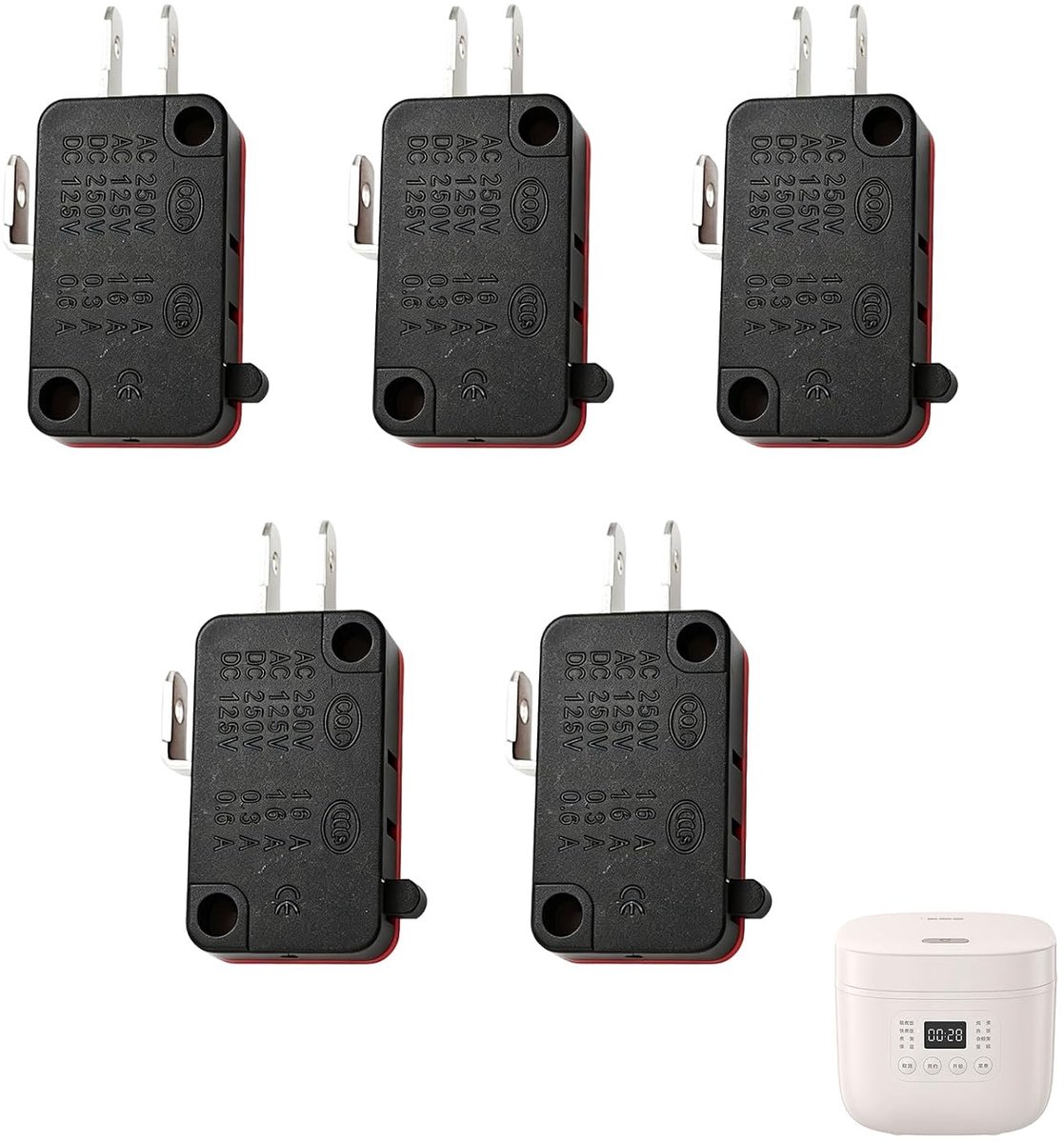 Microschakelaars V-16-1C25 16 A 250 V AC - knoopschakelaar voor elektronica, automatisering en besturingstechniek