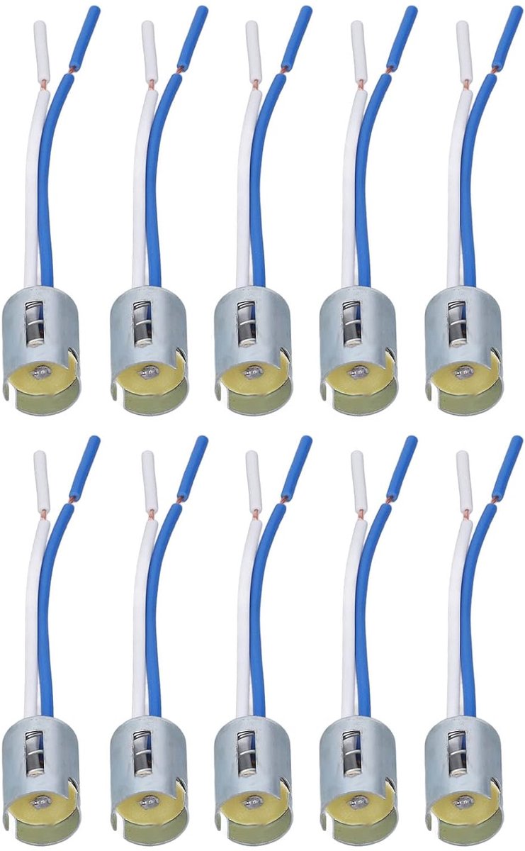 10 Stks Bulb Socket, 1156 Lamp Socket Connector LED Richtingaanwijzer Houder Met 3.5in Harnas DC 12V Flexibel Voor 1156 Lampen