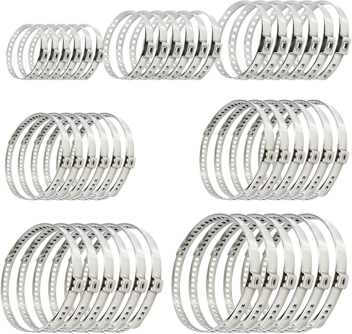 42 stuks universele CV asmanchetten, roestvrij staal, CV-slangklemmen, set van 10-90 mm, 90-150 mm, slangklemmen, gereedschap